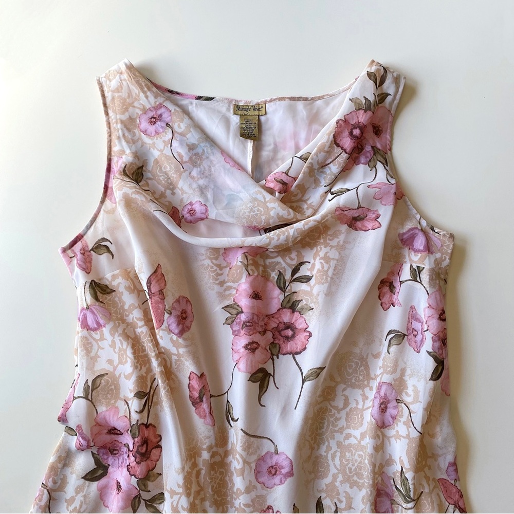 Vintage Y2K Pink Cowl Neck Maxi Dress - Picture 9 of 10